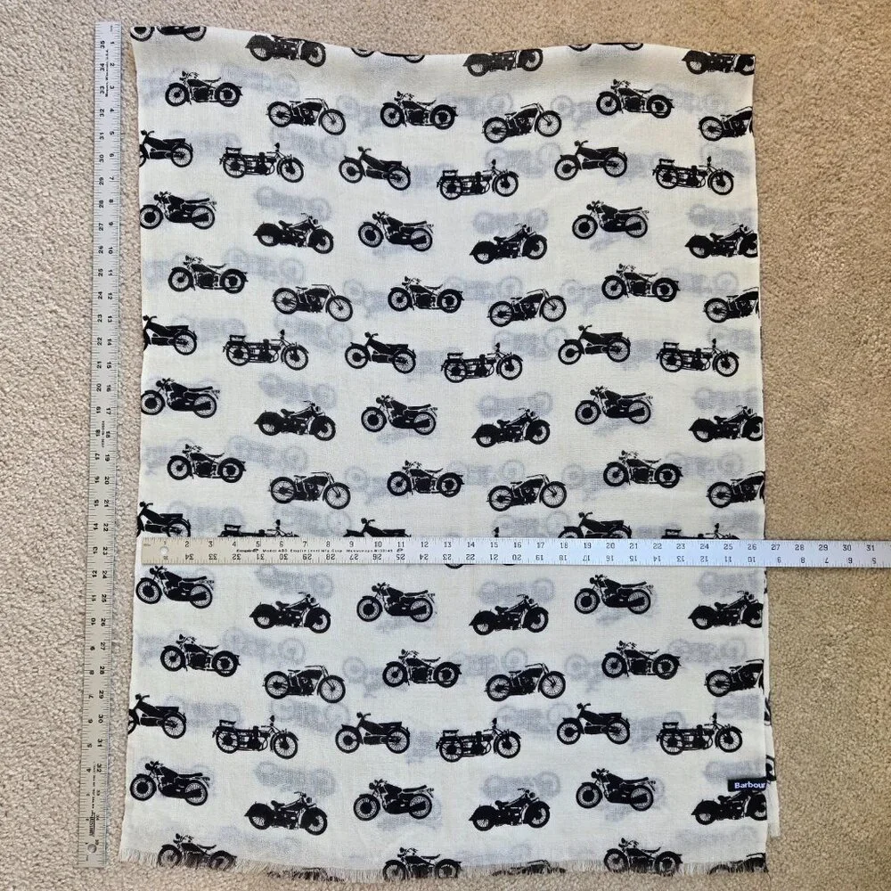 NWOT Barbour Lightweight Lambswool Woven Scarf Motorcycles